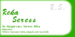 reka seress business card